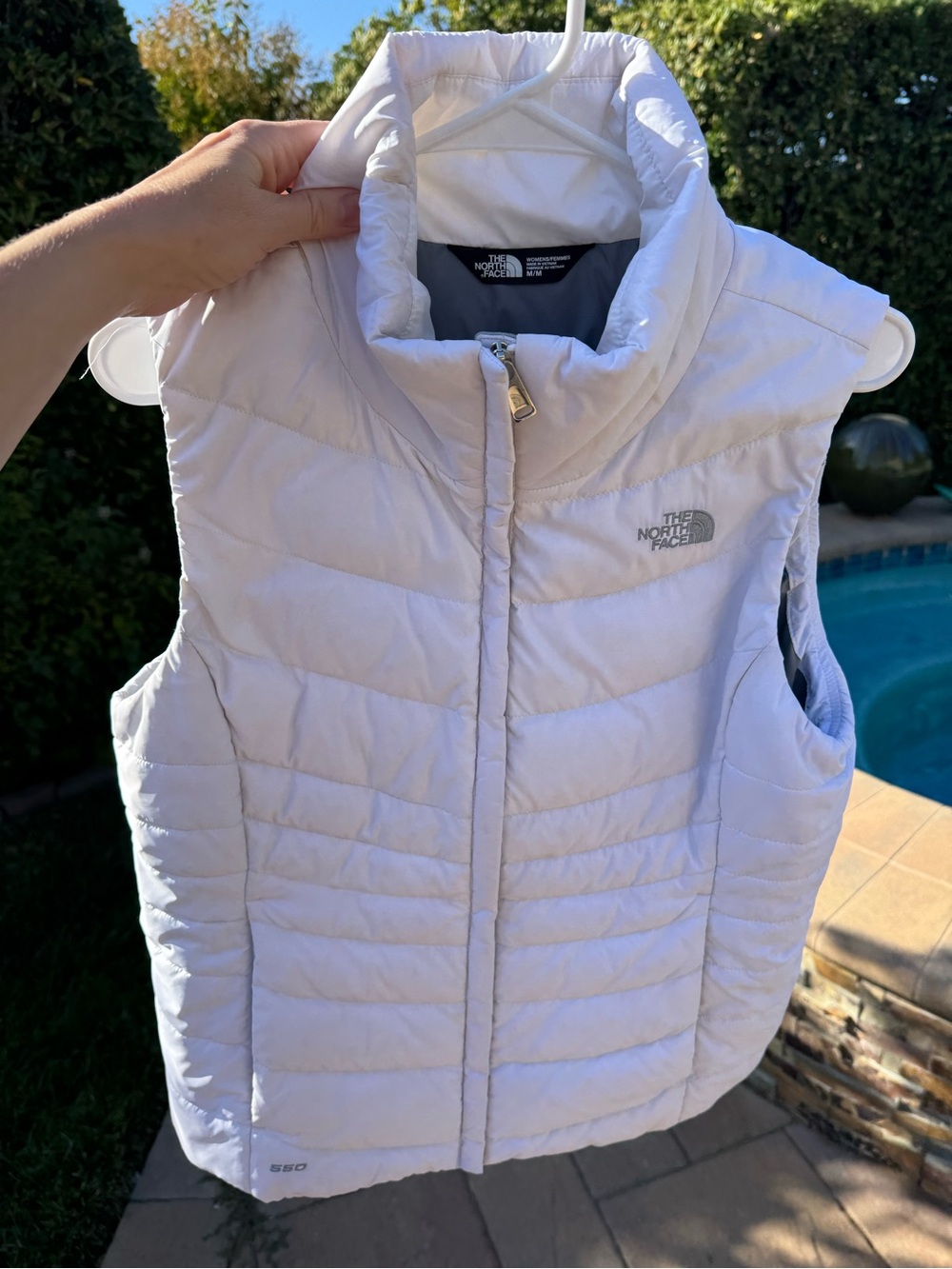 The North Face Women's White Quilted Down Vest